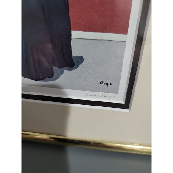 Frank Whipple "Art Appreciation " Signed Print A/P VTG Matted And Gold Frame - Picture 6 of 15